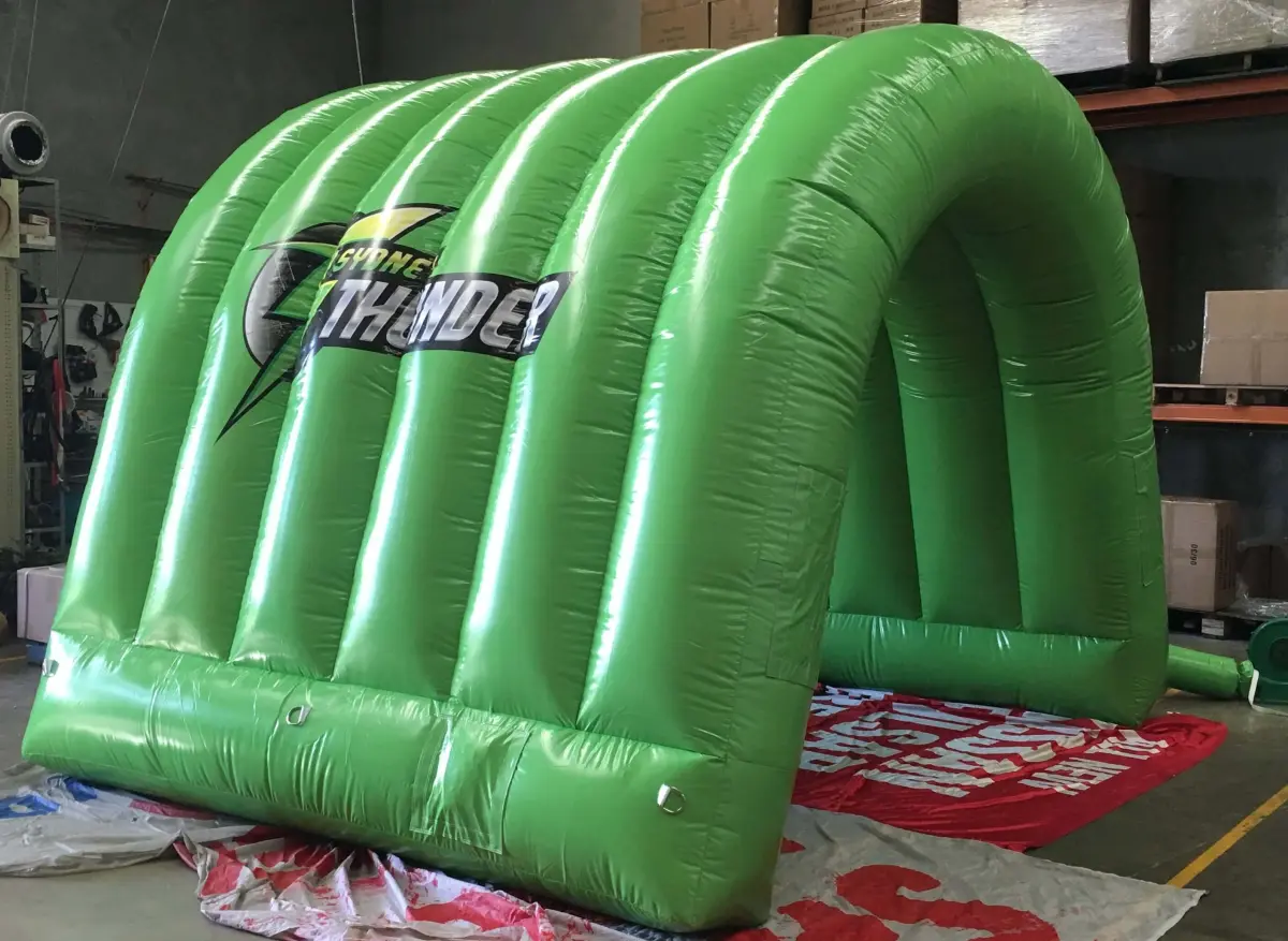 green-inflatable-entrance-tunnel